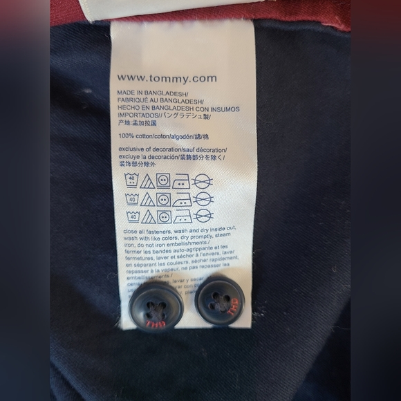 Vintage Tommy Hilfiger Denim Men's Size M Long Sleeve Rugby Shirt Color Block - Picture 10 of 10